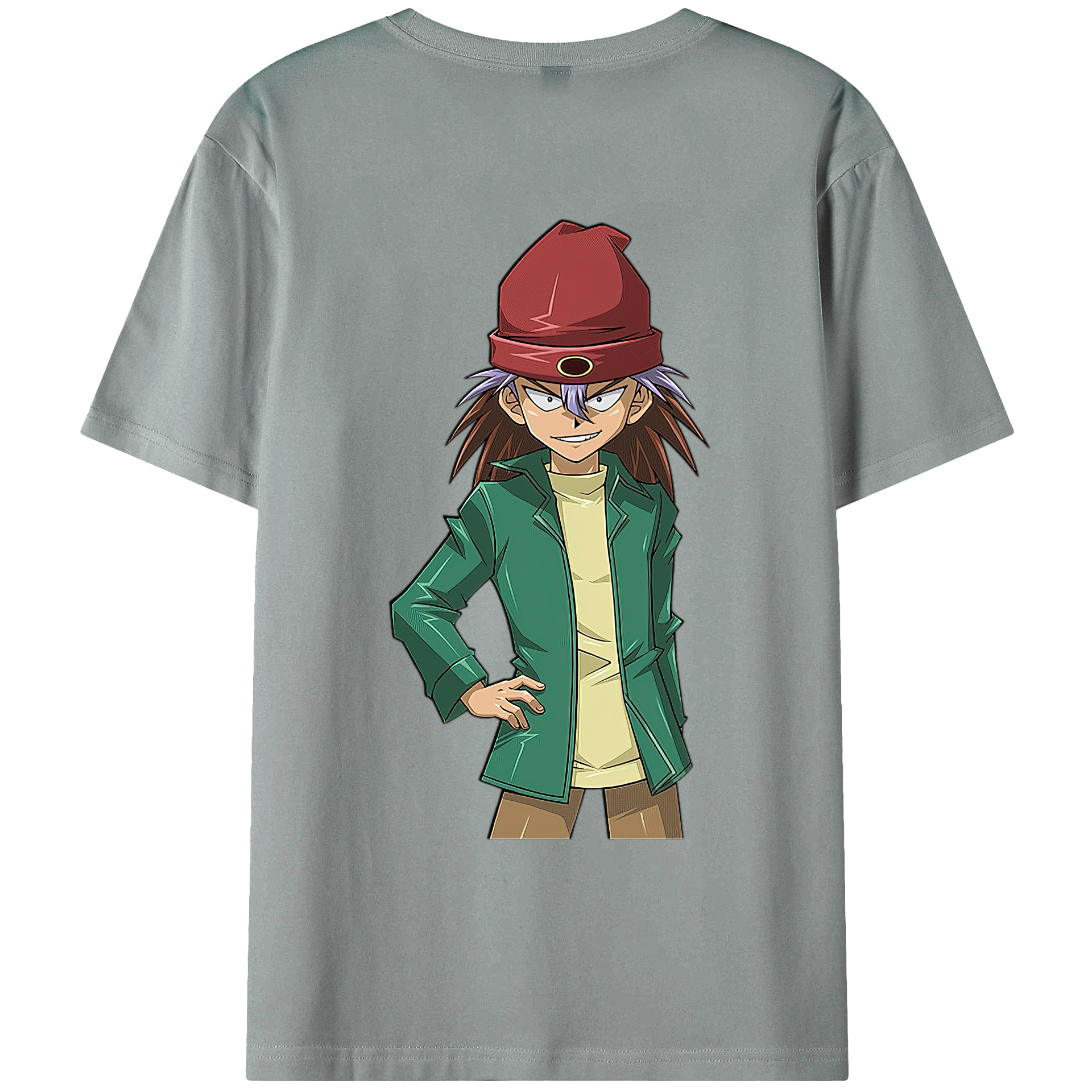 （画像用） 遊☆戯☆王 Yu-Gi-Oh! 綿100％ メンズ半袖Tシャツ（バックプリント） 通気性